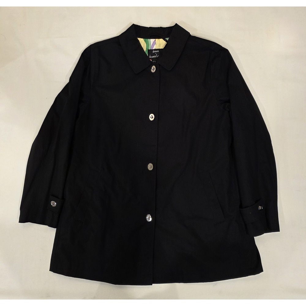 Dennis by Dennis Basso Black Women's Coat, with Matching Scarf. Size L - Picture 2 of 8